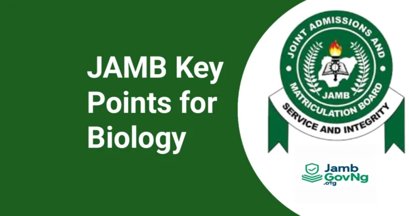 JAMB Key Points for Biology