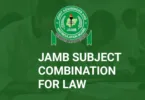JAMB Subject Combination for Law