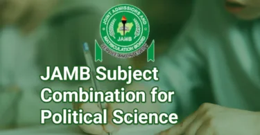 JAMB Subject Combination For Political Science
