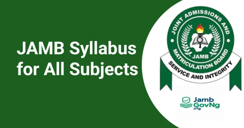 JAMB Syllabus for All Subjects