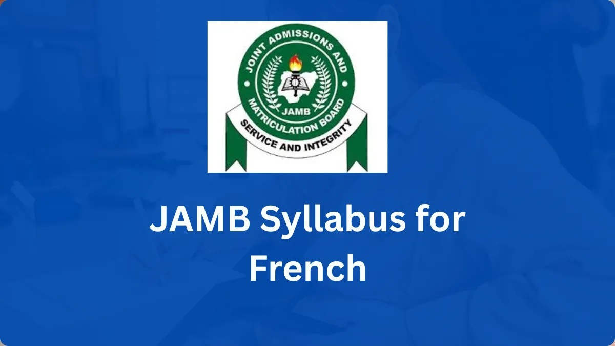 JAMB Syllabus For French