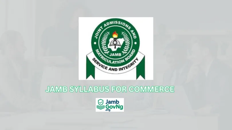 JAMB Syllabus for Commerce