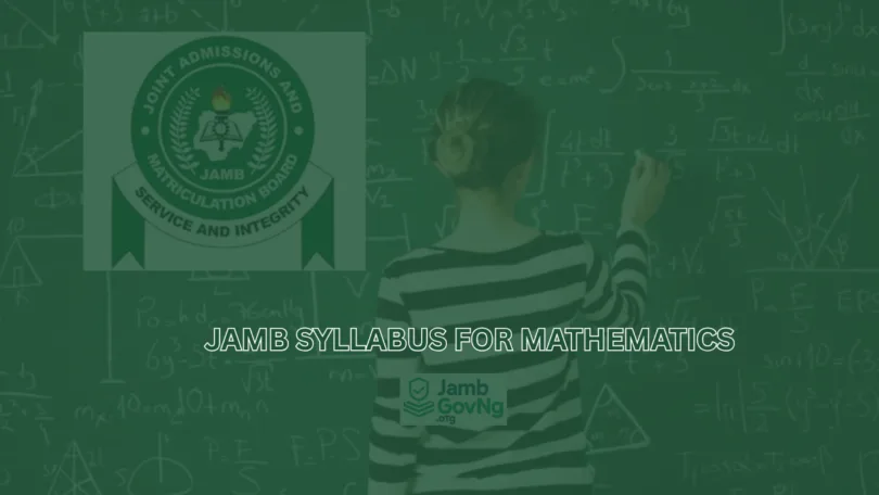 JAMB Syllabus for Mathematics