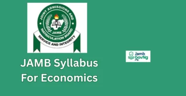 JAMB Syllabus For Economics