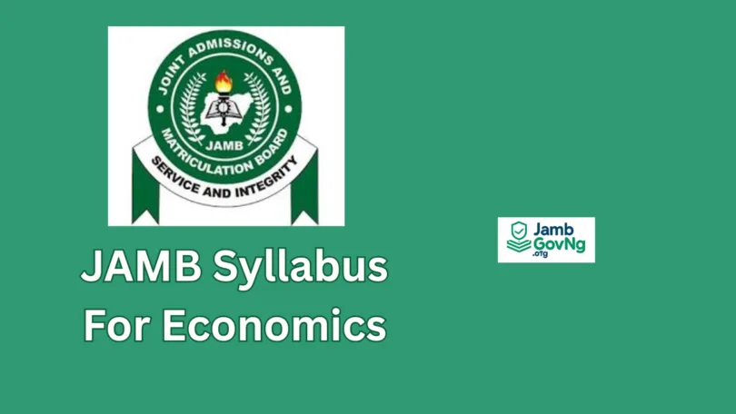 JAMB Syllabus For Economics