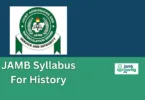 JAMB Syllabus For History