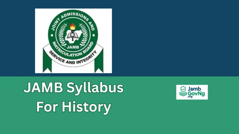 JAMB Syllabus For History