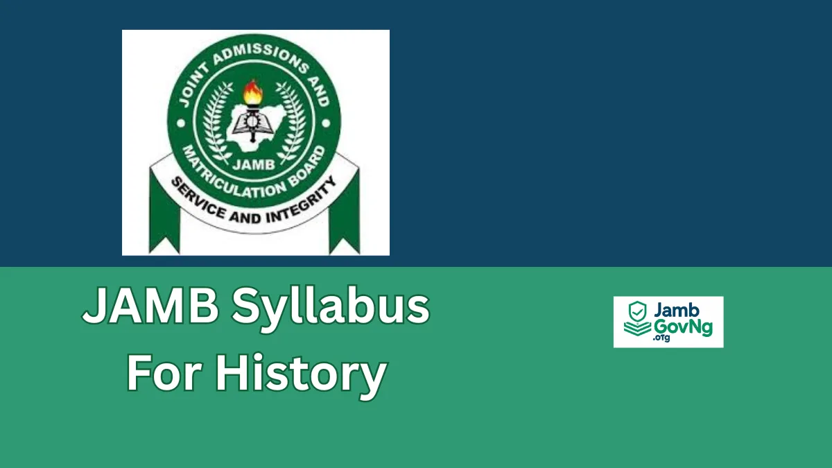 JAMB Syllabus For History