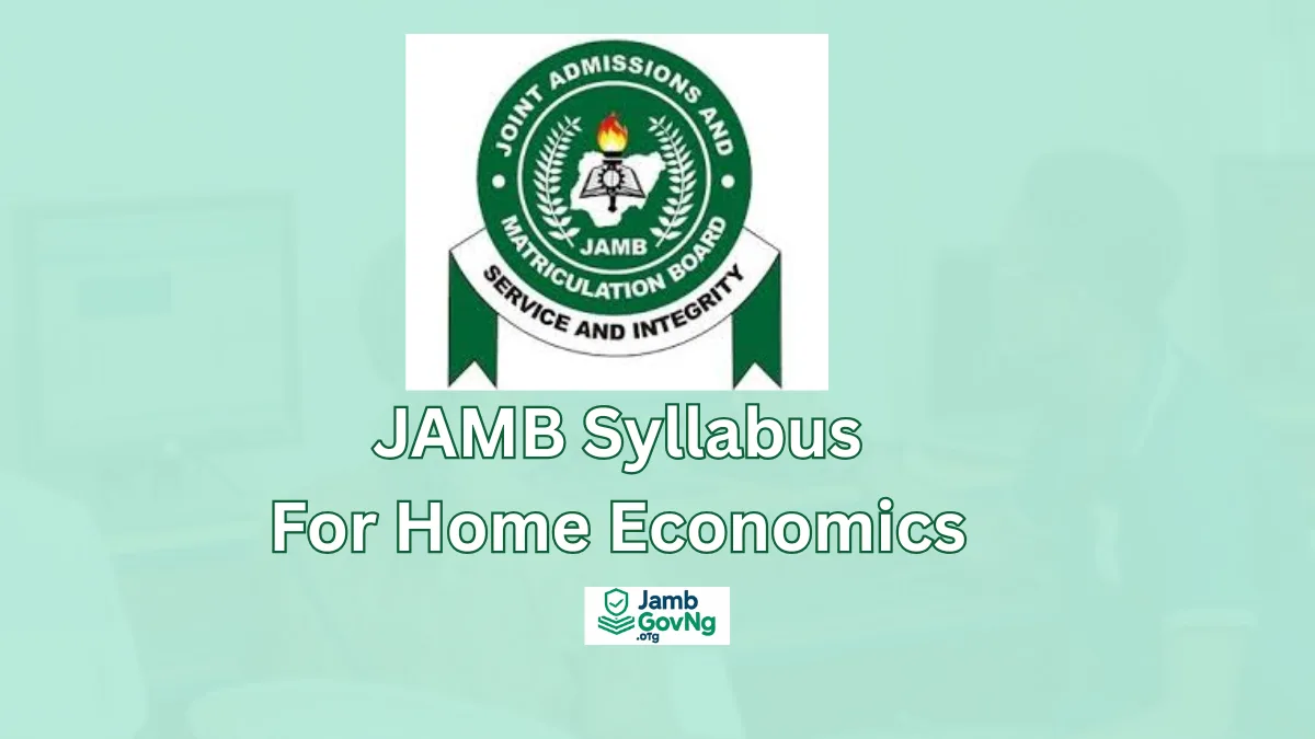 JAMB Syllabus for Home Economics