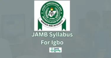 JAMB Syllabus for Igbo