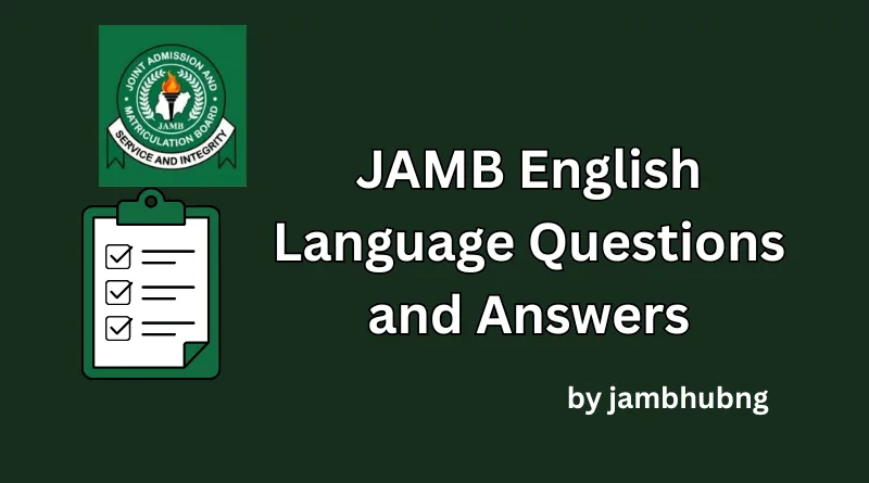 JAMB English Language Questions and Answers